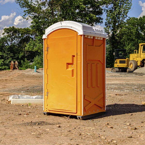 how often are the portable restrooms cleaned and serviced during a rental period in Onaka South Dakota